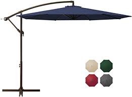 Amazon Com Domicare 10ft Offset Hanging Patio Umbrella With 8 Ribs Outdoor Market Umbrella Easy Tilt Adj In 2020 Patio Umbrella Gray Patio Furniture Market Umbrella