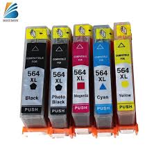 5pk For Hp 564xl Ink Cartridge Photosmart 5510 6510 6520 7510 7515 7520 7525 Ink Cartridge Printer Ink Cartridges Printer