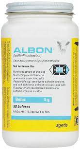 Albon Boluses For Cattle Zoetis Animal Health Sulfa Antibiotics Probiotics Oral Medications