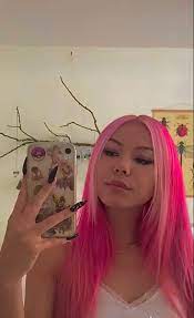 Hot Pink Hair With Light Pink Strands In Front Hot Pink Hair Pink Hair Hair Inspo Color