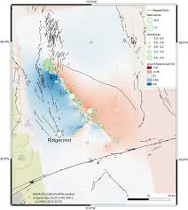 Nasa Map Shows How California Earthquakes Moved The Earth Npr Nasa S Advanced Rapid Imaging And Analysis Team Created This Earthquake Map Recent Earthquakes