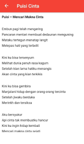 Melihat dunia penuh rasa kagum. Puisi Cinta Romantis Pour Android Telechargez L Apk