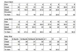 Waist Measurements For 3t Size Charts For Tip Top Kids