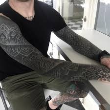 See This Instagram Photo By Nathanmouldtattoo 1 987 Likes Black White Tattoos Black Sleeve Tattoo Blackout Tattoo