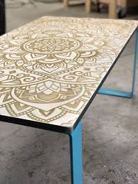 Bohemian Boho Coffee Table Painted Coffee Tables Bohemian Table Coffee Table