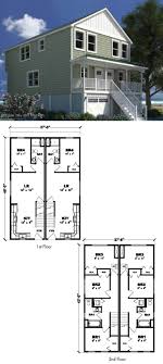 The Coral Sands 1 127 Sq Ft Per Unit Two Story Duplex Style Home Each Unit Has 4 Bedrooms 2 Baths Pa Duplex House Plans Custom Modular Homes Duplex House