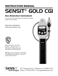 The sensit gold g2 is the most versatile and user friendly, sensit available. Sensit Gold Cgi Sensit Technologies Manualzz