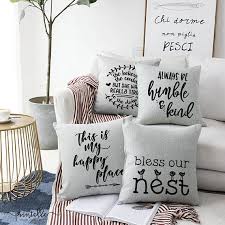 Bless Our Nest Pillow Cover Cottage Chic Rustic Home Decor Throw Pillows Living Room Contemporary Pillows Farmhouse Pillows