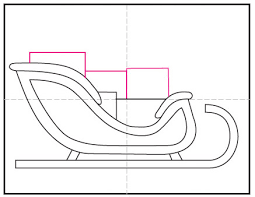 Making the templates for santa's sleigh: How To Draw Santa S Sleigh Art Projects For Kids