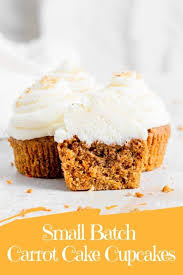 Small Batch Carrot Cake Cupcakes Sprinkles Sea Salt Recipe In 2020 Carrot Cake Cupcakes Cupcake Recipes Small Batch Baking