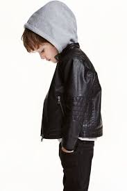 Veste Matelassee Noir Enfant H M Fr Boys Leather Jacket Kids Leather Jackets Quilted Jacket