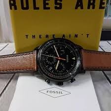 Jam Tangan Pria Fossil Fs 5601 Leather Kulit Original Murah