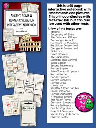 Roman Republic To Empire Civilization 6th Grade Interactive Notebook Includes Timelines Geography Of Italy Cultures Interactive Notebooks Interactive Rome