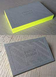 The artwork file will house the main design image. Textured Letterpress Business Card Design With Bright Neon Edge Painting Letterpress Business Card Design Business Card Texture Business Card Design Creative