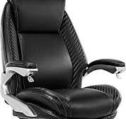 Serta® iComfort i6000 Ergonomic Bonded Leather High-Back Executive Office  Chair, Black/Silver