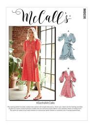 M8036 Sashamccalls Misses Dresses Sash Sewing Pattern Mccall S Patterns In 2020 Wrap Dress Pattern Mccalls Sewing Patterns Wrap Dress Sewing Patterns