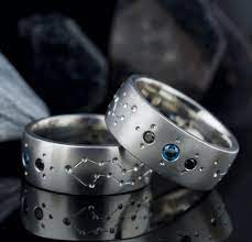 Men S Matching Cosmic Wedding Rings Men S Wedding Rings Wedding Rings Matching Wedding Rings Custom Engagement Ring