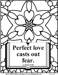 Short bible verses for kids + coloring = awesome! Free Bible Coloring Pages About Love Vbs Craft Ideas