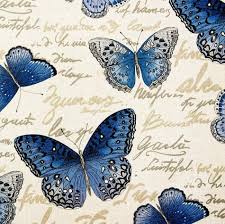 New The 10 Best Home Decor With Pictures Blue Butterfly Fabric French Script A Blue Butterfly Fa Printing On Fabric Blue Butterfly Background Patterns