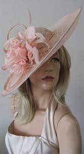 Shell Pink Headpiece Fascinator Saucer Hat Hire For Royal Ascot Races Mother Of The Bride Or Other Eve Mother Of The Bride Hats Bride Hat Mother Of The Bride
