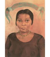 Portrait of Eva Frederick by Frida Kahlo Gallery Wrapped Canvas 24" H x 17"  W