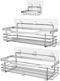 Stainless steel paint kitchen rack euchre. Buy 100 Authentic Quality Orimade Shower Caddy Basket Soap Dish Holder Shelf With 5 Hooks Bathroom Organizer Shelf Kitchen Storage Rack Wall Mounted Adhesive No Drilling Sus304 Stainless Steel 3 Pack