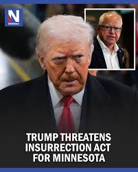MINNESOTA WARNING: President Trump warned Minnesota officials Thursday  morning that unless they stop encouraging "professional agitators and  insurrectionists" from attacking federal law enforcement officers, he will  send U.S. troops to quell the