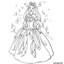Coloriage d'une barbie avec une belle robe à imprimer et tout imprimer barbie Coloriage Barbie Princesse Dessin Barbie A Imprimer