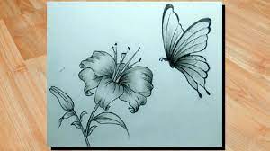Easy Pencil Sketch Drawing And Shading Flower Butterfly Youtube Fairy tales have been added, such as the little prince, mermaid and lion… easy pencil sketch drawing and shading flower butterfly