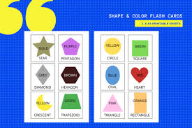 Download Shape Color Flash Cards Printable Graphic By Marinovadesigns Creative Fabrica PSD Mockup Templates