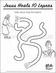 The original format for whitepages was a p. Luke 17 Jesus Heals 10 Lepers Preschool Mazes Sharefaith Kids