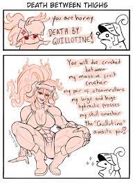 abs angry animal bikini armor boots comic crest crouching death  by snu snu eljarochofeliz female female focus fiery hair first porn of  character funny gauntlets guardian tales guillotine happy