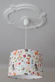 Kinderzimmerlampe decke gothic led schlummerlicht. Lampe Kinderzimmer Lampenschirm Waldtiere Deckenlampe Mit Online Shop Klabauterlampen