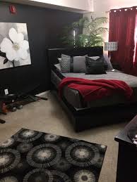 Small Spaces Black White Gray Red Bedroom Red Bedroom Decor Red Bedroom Design Bedroom Red
