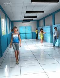 School Hallway In 2020 School Hallways Game Level Design School