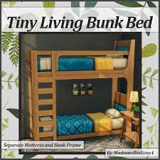 Converting a pair of twin beds into a bunk bed can save more than 20 square feet of floor space in the room. Madameriasims4
