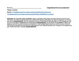 Spanish Integrated Performance Assessment La Salud Assessment Integrity Actfl