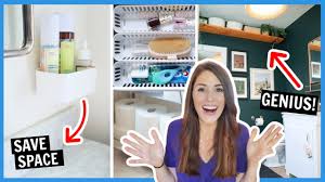 Medicine cabinets are another option and are ideal for small personal items like toothbrushes, makeup and hair products. Genius Small Bathroom Storage Ideas That Are Also Rental Friendly Youtube