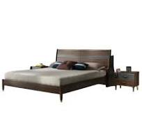 Wk China Manufacturers Italian Minimalist Northern White Wax Luxury Queen  Size Low Platform Real Wooden Furniture Beds
