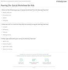 Al capone was part of what famous crime in the 1920's? Roaring 20s Quiz Worksheet For Kids Study Com