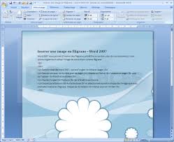 Inserer Une Image En Filigrane Word 2007