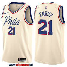 Men S Nike Philadelphia 76ers 21 Joel Embiid Cream Nba Swingman City Edition Jersey Nba Jersey Nba Swingman Jersey Sweat Clothes