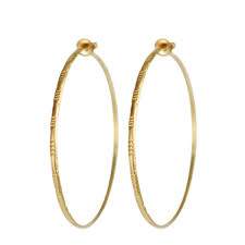 18k Gold Large Moroccan Endless Hoop Earrings Hoop Earrings Earrings 18k Gold