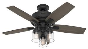 44 inch ceiling fan with remote. Hunter 44 Bennett Matte Black Ceiling Fan With Led Light And Remote Traditional Ceiling Fans By Hunter Fan Company Houzz