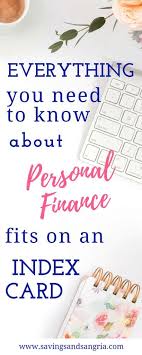 The Personal Finance Index Card Everything Money In 4x6 Personal Finance Finance Personal Finance Advice
