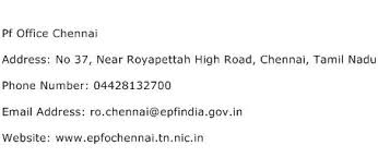 Employees provident fund organization, no. Pf Office Chennai Address Contact Number Of Pf Office Chennai