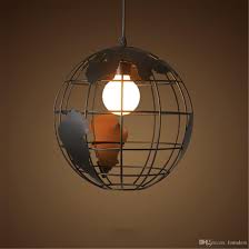 Black Creative Loft Continental Single Retro Globe Chandelier Modern Metallic Lounge Cafe Casual Ceiling Lamp Globe Chandelier Pendent Light Pendent Lighting From Founders 73 22 Dhgate Com