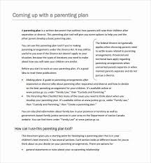 Free Parenting Plan Template Download Inspirational Sample Parenting Plan Template 8 Free Documents In Pdf In 2020 Parenting Plan Parenting Plan Custody Parenting