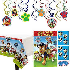 Paw Patrol Party Supplies Paw Patrol Tablecover Paw Patrol Party Game And Hanging Swirl Deco Paw Patrol Party Supplies Paw Patrol Party Games Paw Patrol Party
