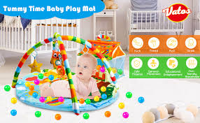 Baby water mat inflatable cushion infant toddler water play mat for children early education developing baby toy summer toys. Amazon Com Vatos Baby Play Mat And Infant Activity Gym Ball Pit Kick And Play Perfect Sense Deluxe Gym Zoo Plush Infant Play Mat With Toys Animals For Toddlers Aged 0 To 3